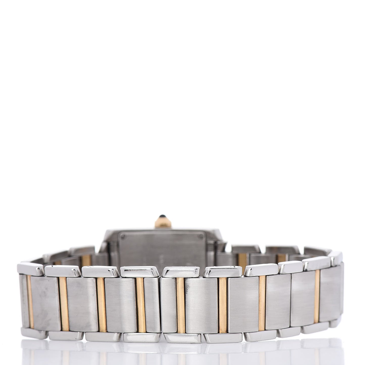 Stainless Steel 18K Yellow Gold 25mm Tank Francaise Quartz Watch