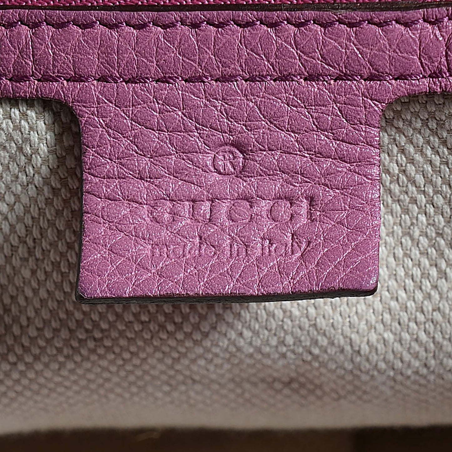 Pebbled Calfskin Medium Soho Shoulder Bag Fresia Rose