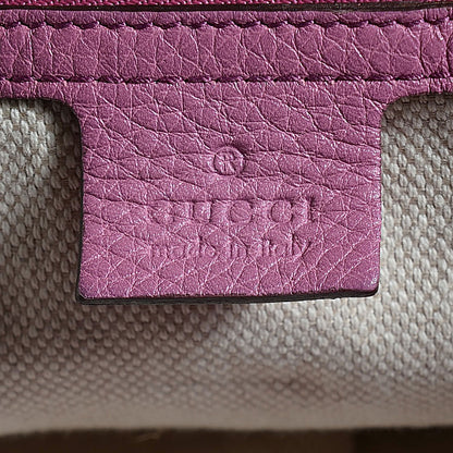 Gucci Pebbled Calfskin Medium Soho Shoulder Bag Fresia Rose 6 of 7