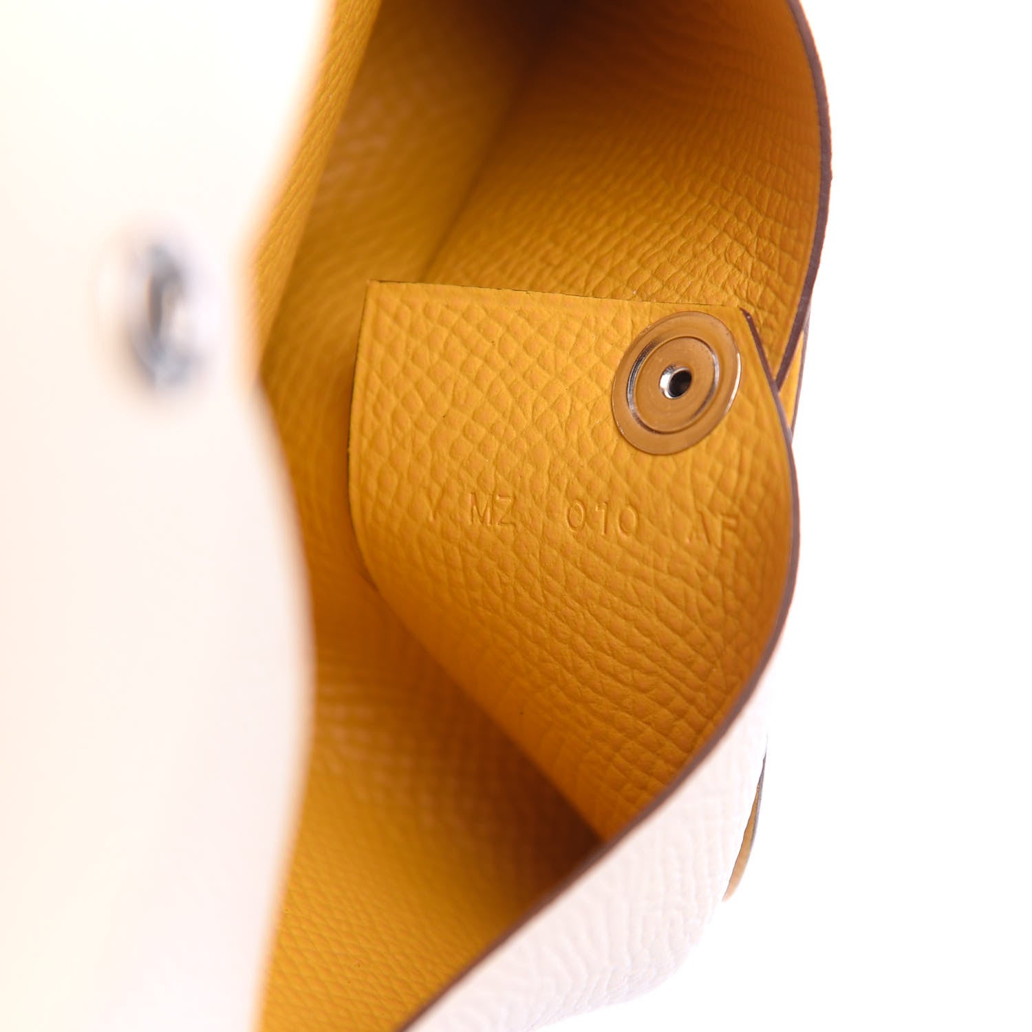 Hermes Epsom Horseshoe Calvi Card Case Craie Jaune Ambre 7 of 9