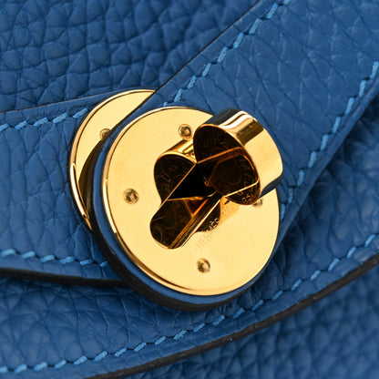 Hermes Taurillon Clemence Lindy 26 Bleu Frida 12 of 13