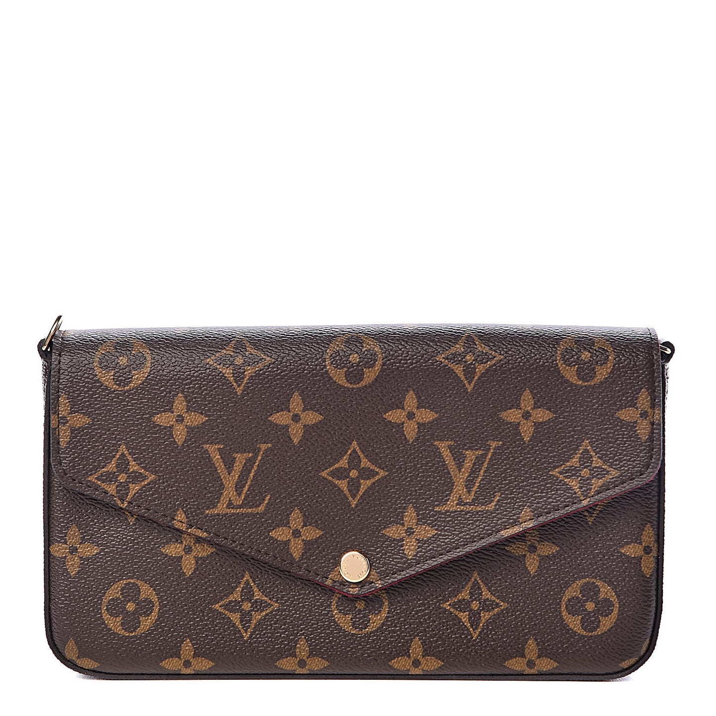 Monogram Pochette Felicie Chain Wallet Fuchsia
