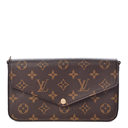 Louis Vuitton Monogram Pochette Felicie Chain Wallet Fuchsia 1 of 12