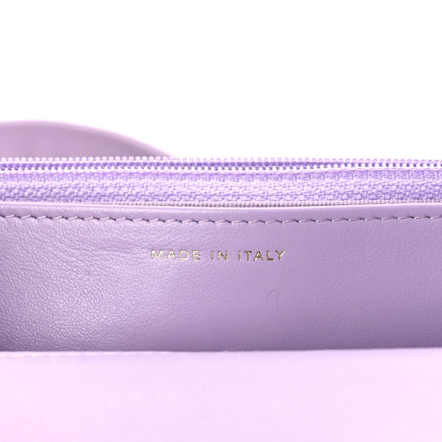 Lambskin Quilted Chanel 19 Wallet On Chain WOC Light Purple