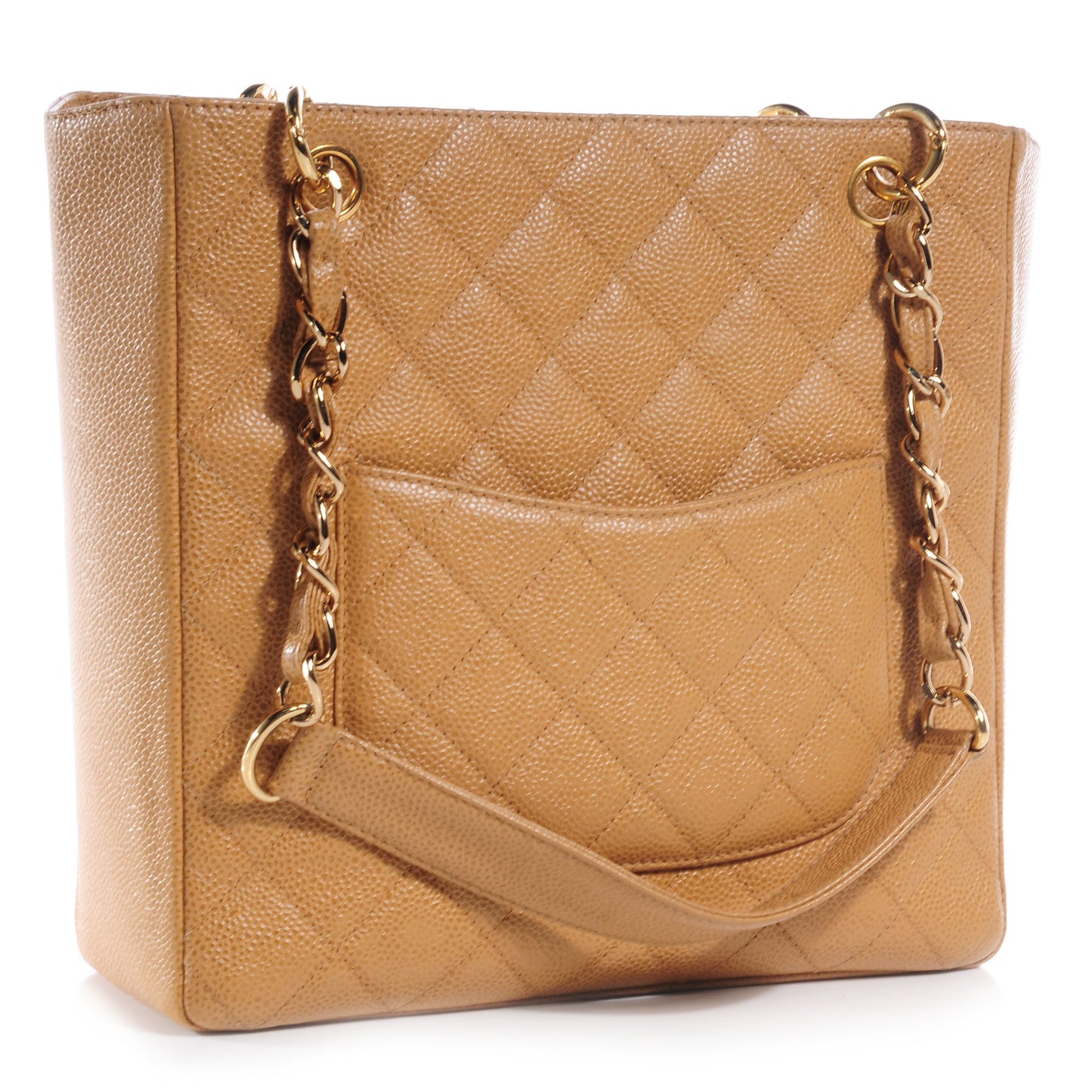 Caviar Petit Shopping Tote PST Beige
