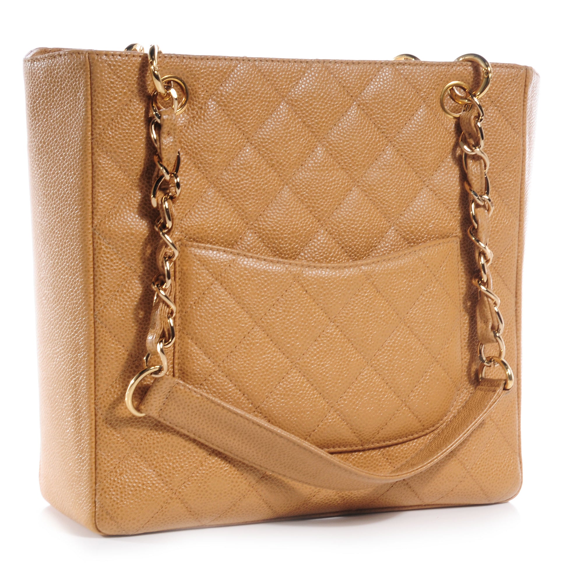 Chanel Caviar Petit Shopping Tote PST Beige 3 of 7