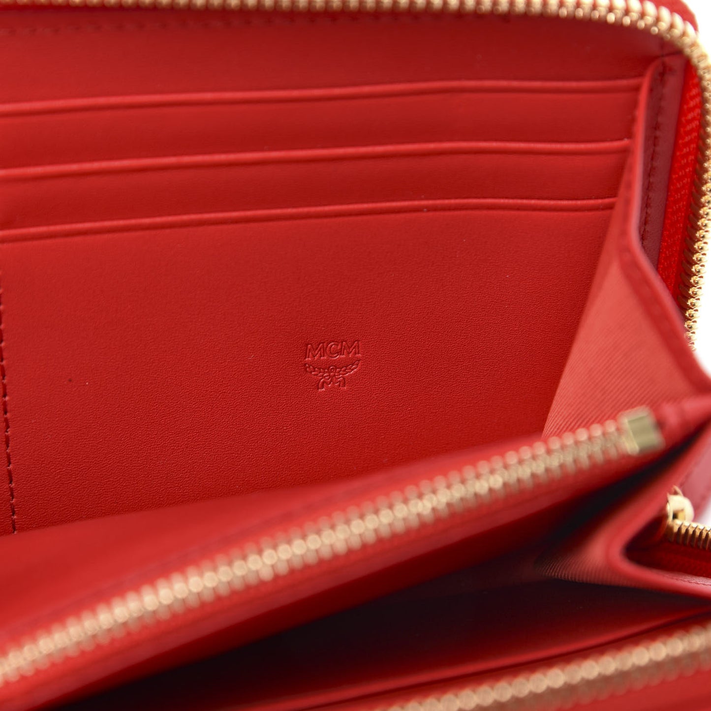 Skyoptic Visetos Zip Around Wallet Cognac Red