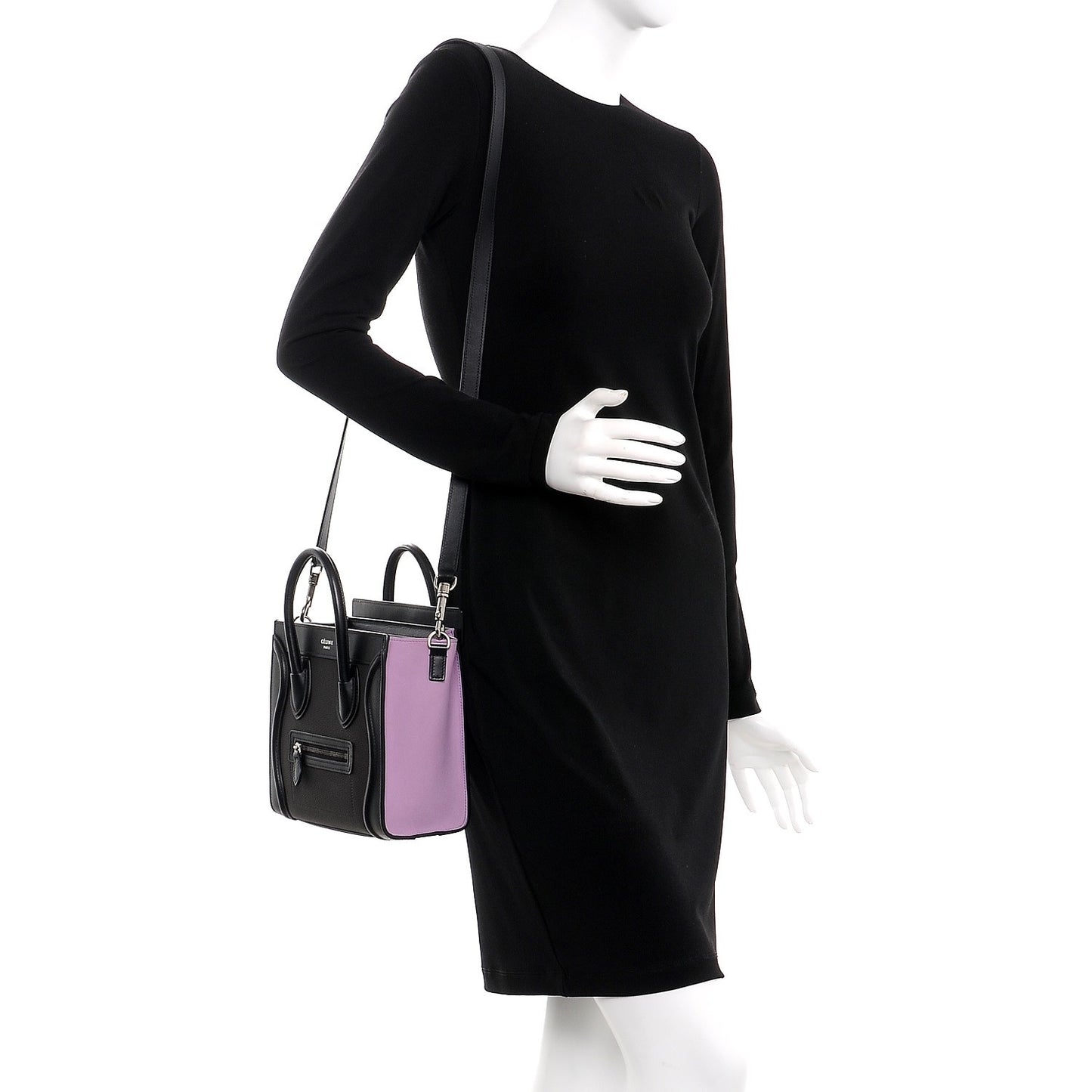 Baby Grained Calfskin Nano Tri-Color Luggage Anthracite