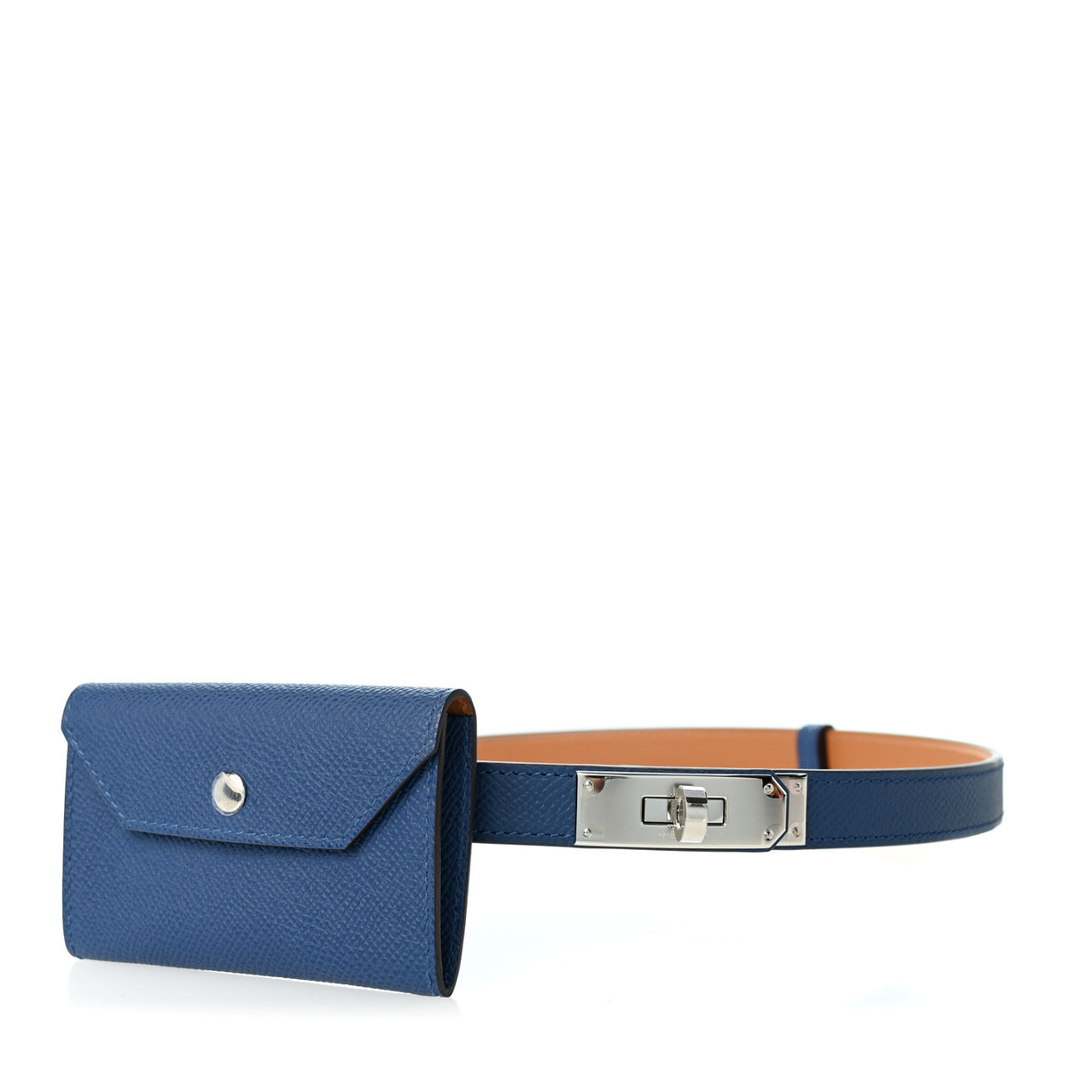 Epsom Kelly Pocket Belt Bleu Tie