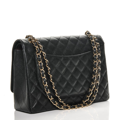 Chanel Caviar Quilted Maxi Double Flap Black 3 of 7