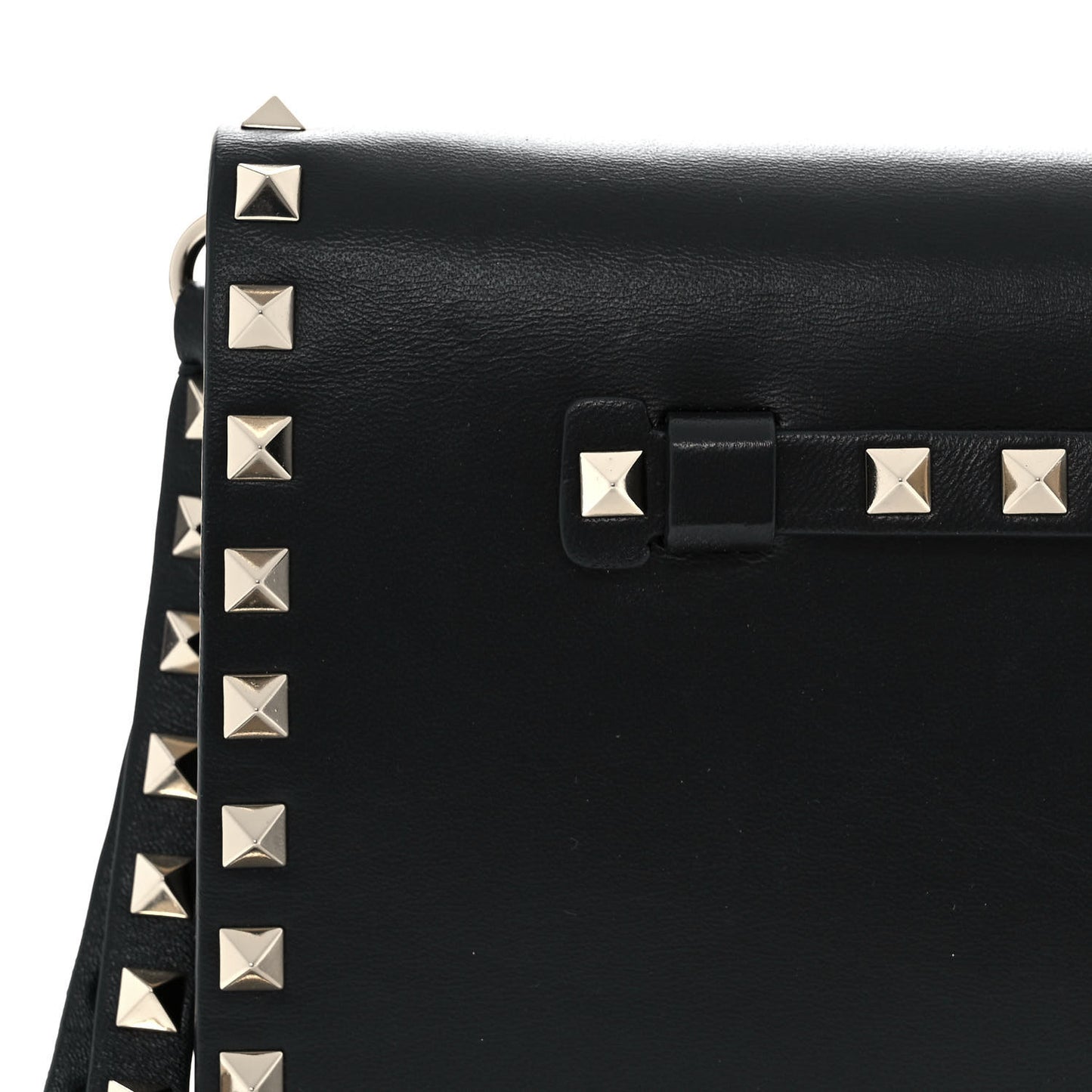 Nappa Rockstud Wristlet Clutch Black