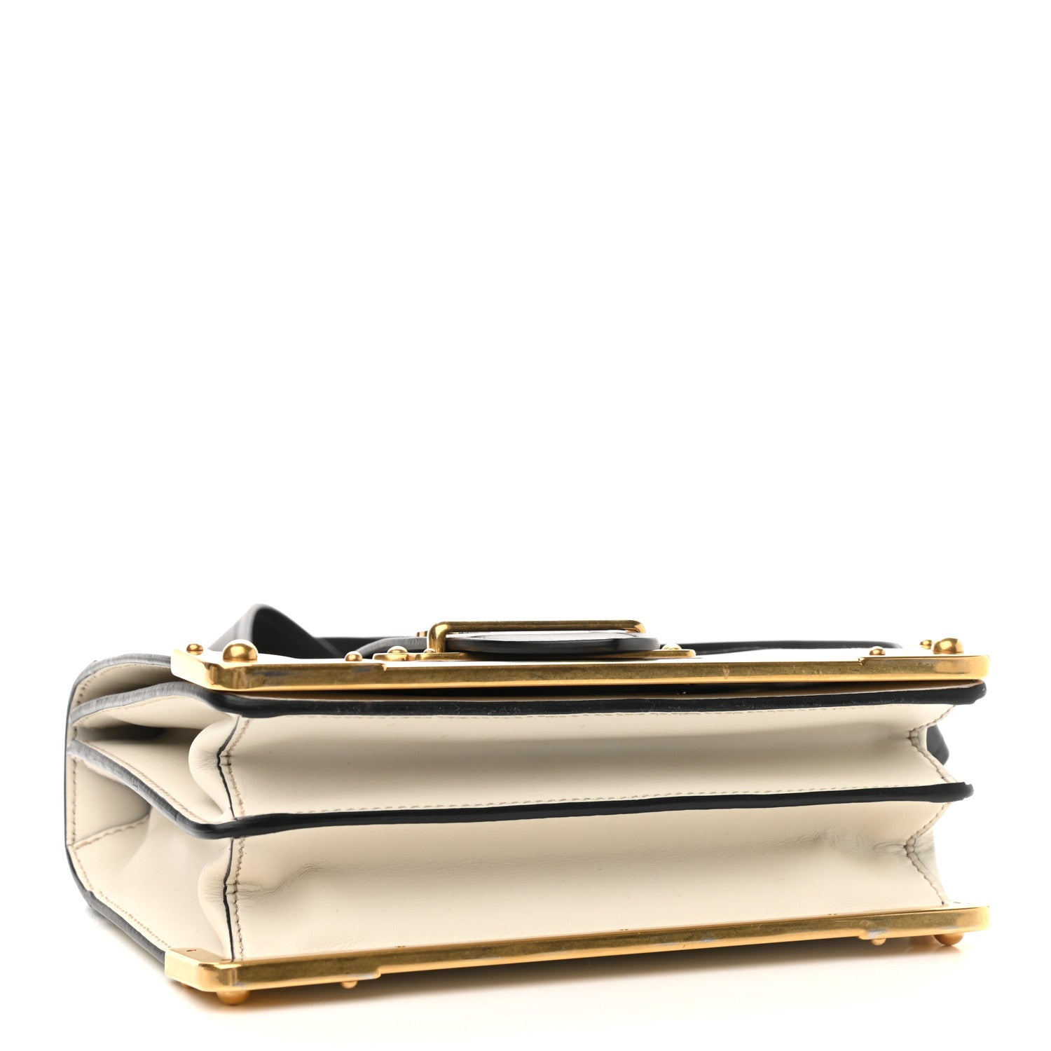 Prada City Calf Saffiano Cahier Bag Talco Black 3 of 7
