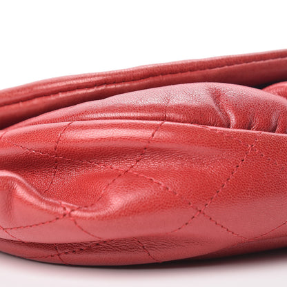 Chanel Lambskin Half Moon Wallet On Chain WOC Red 13 of 14