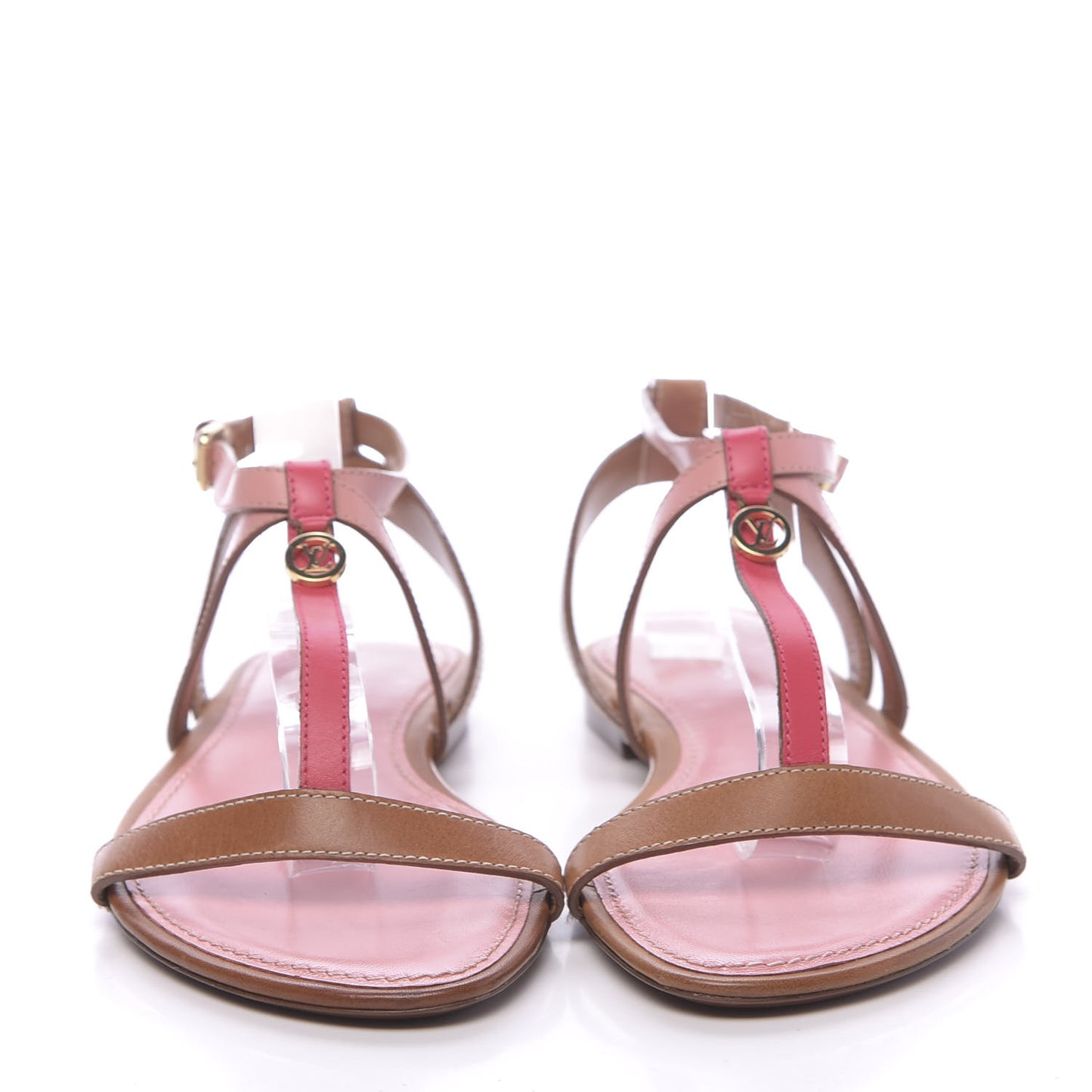 Calfskin Farenheit Flat Sandals 39 Pink
