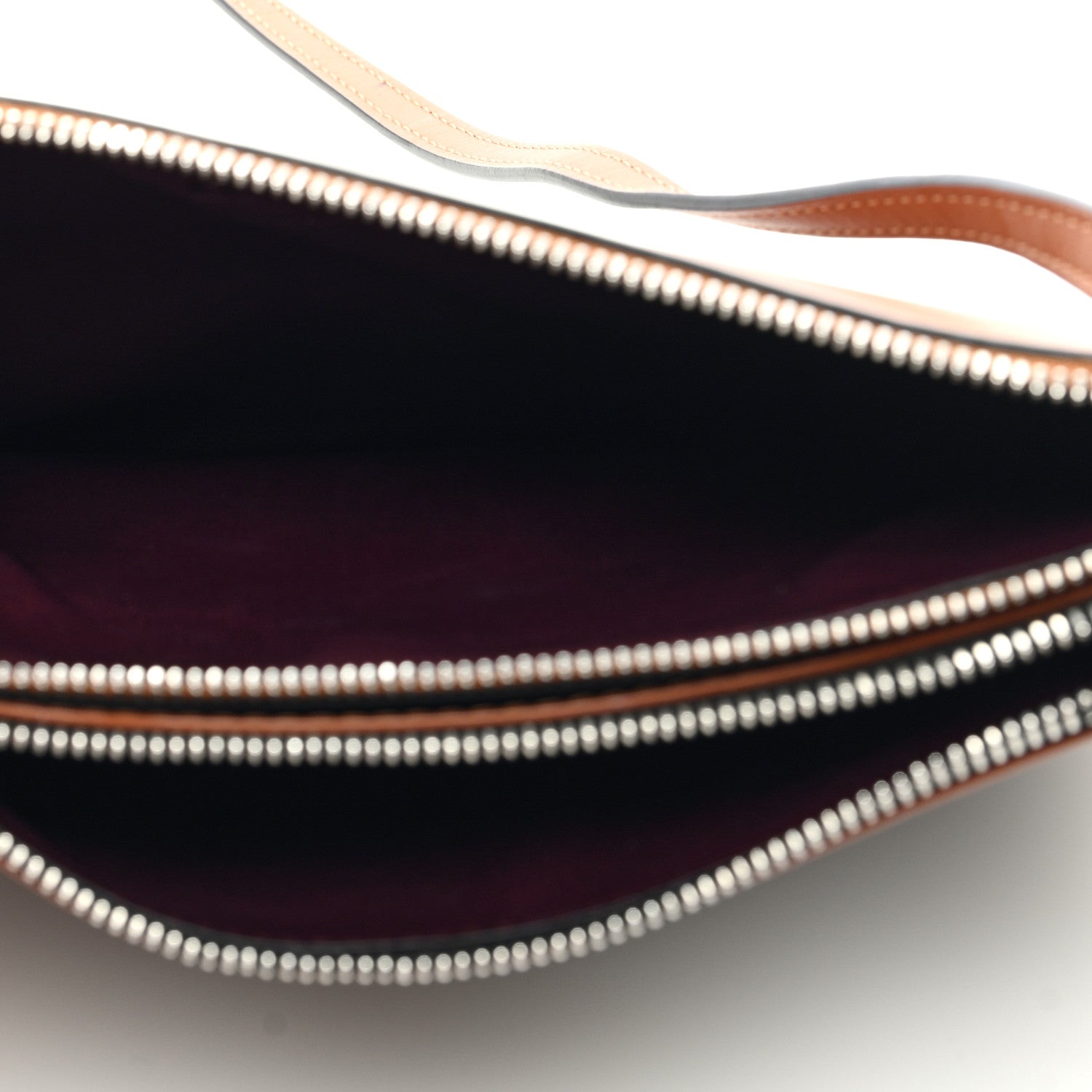 Loewe Calfskin Gate Double Zip Pouch Crossbody Black Brown 5 of 9