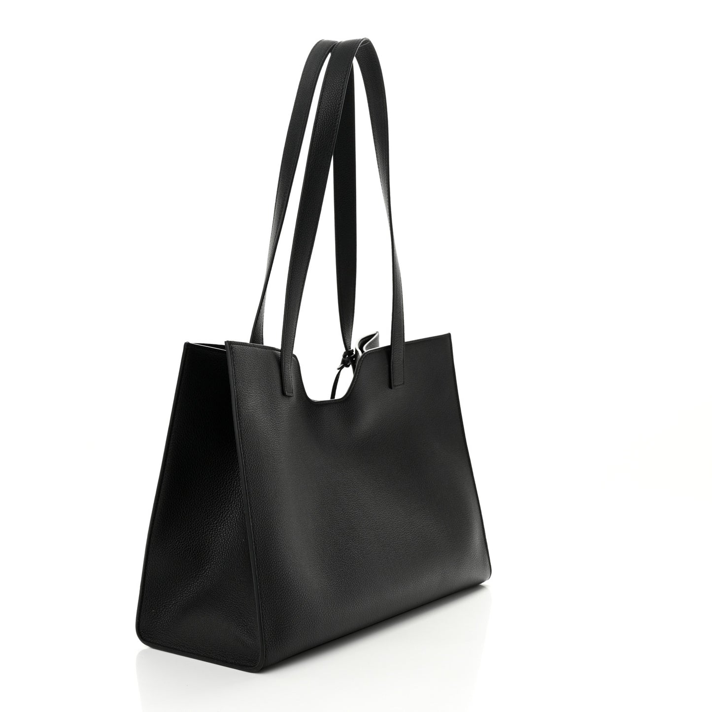 Supple Grained Calfskin Cabas 16 Bag Black