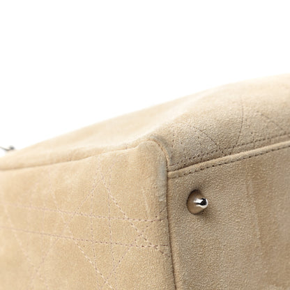 Christian Dior Suede Cannage Medium Lady Dior Beige 8 of 16