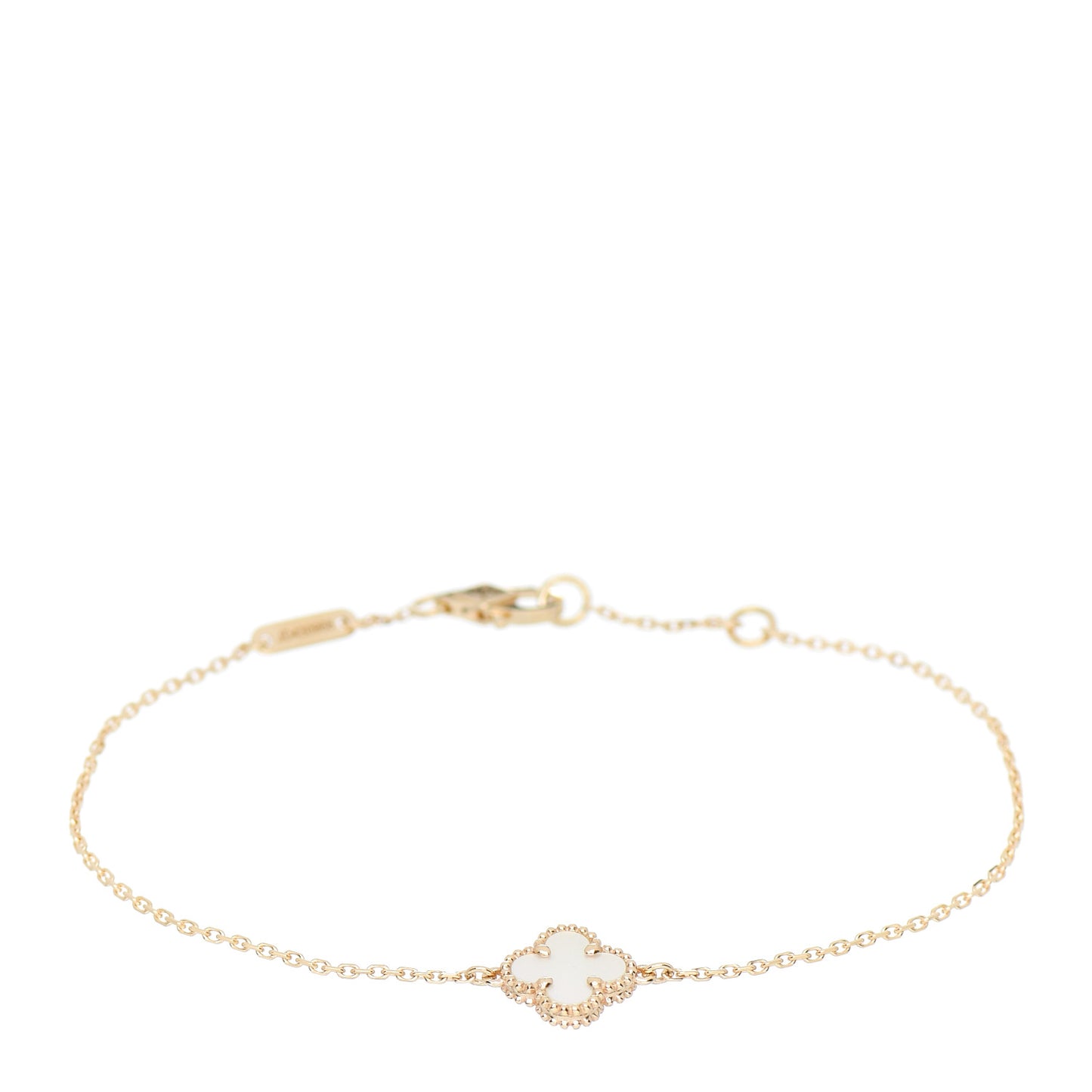 18K Yellow Gold Mother of Pearl Sweet Alhambra Bracelet