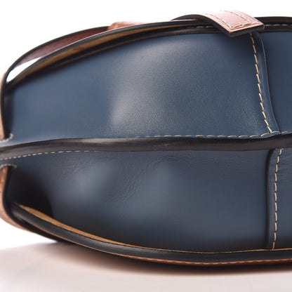 Loewe Calfskin Small Gate Crossbody Bag Tan Steel Blue 8 of 9