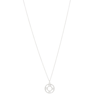 Tiffany 18K White Gold Diamond Small Atlas Open Pave Pendant Necklace 1 of 5