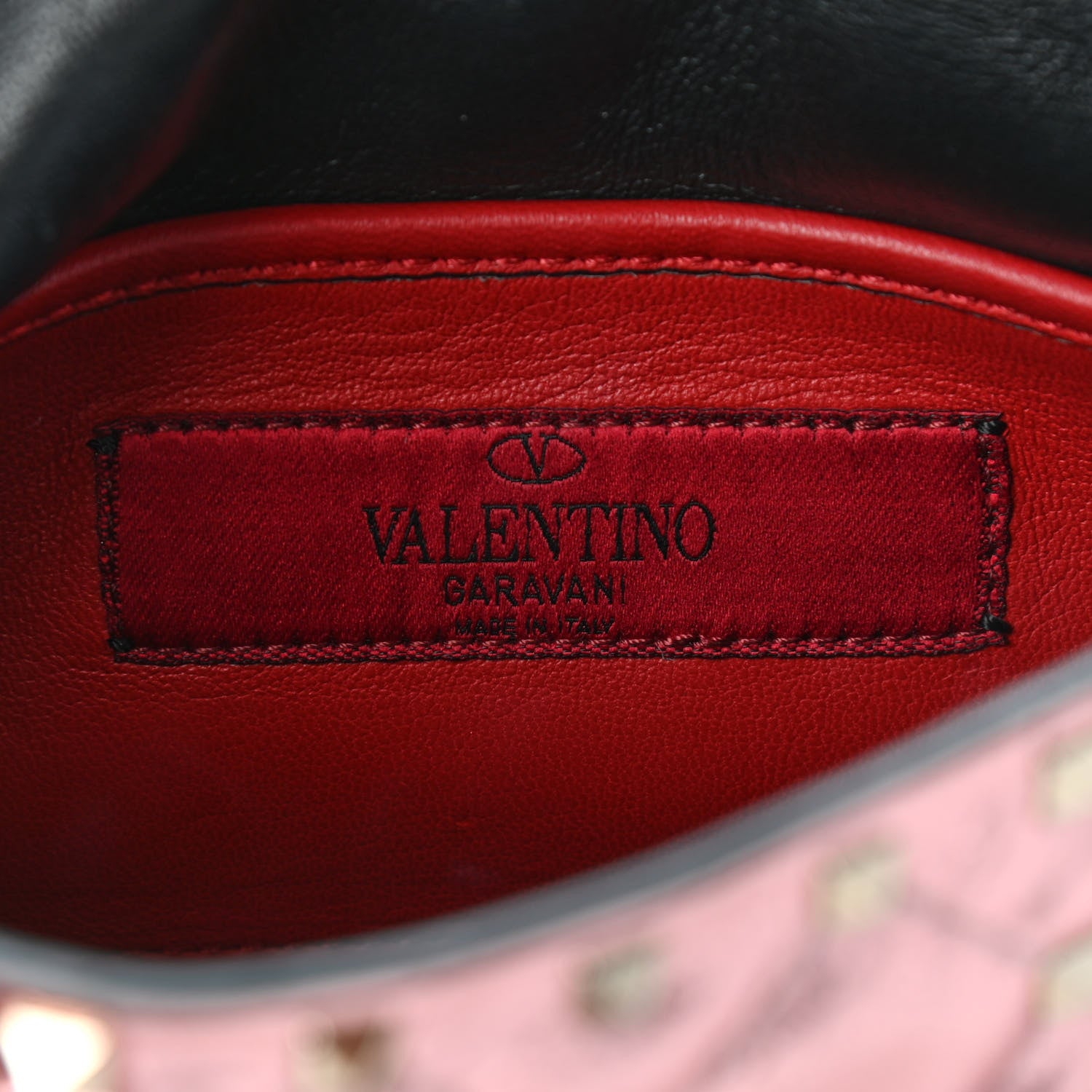 Valentino Garavani Metallic Wrinkled Lambskin Small Rockstud Spike Shoulder Bag Lipstick 6 of 10