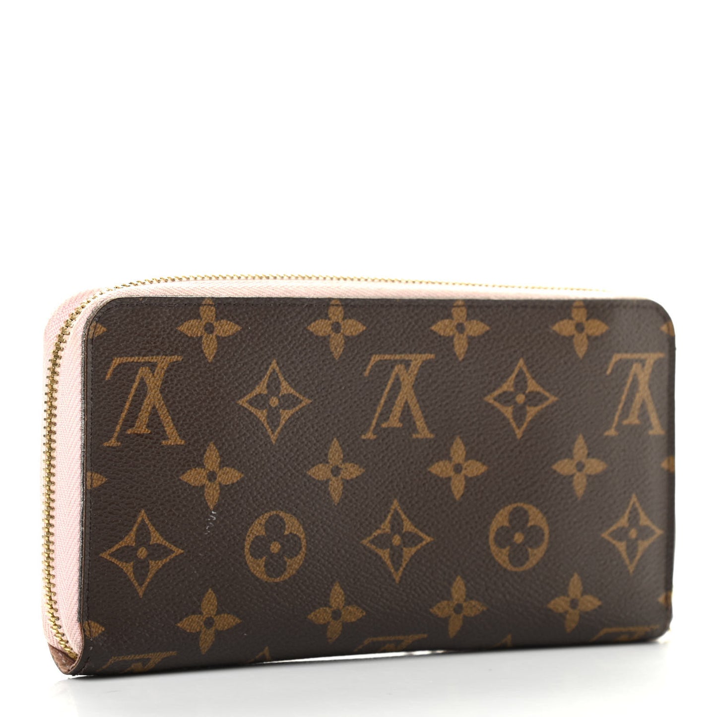 Monogram Pompon Zippy Wallet Rose Ballerine