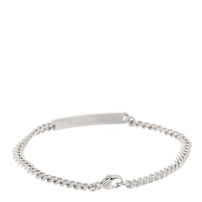 Tiffany 18K White Gold Diamond Micro Link ID Chain Bracelet 3 of 6