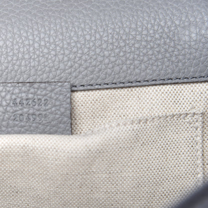 Gucci Cellarius Calfskin Mini GG Marmont Top Handle Bag Deep Grey 9 of 10
