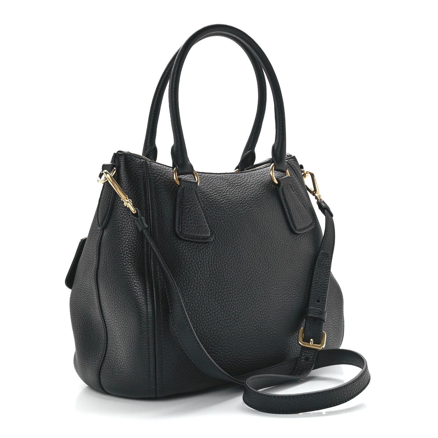 Vitello Phenix Shoulder Bag Black