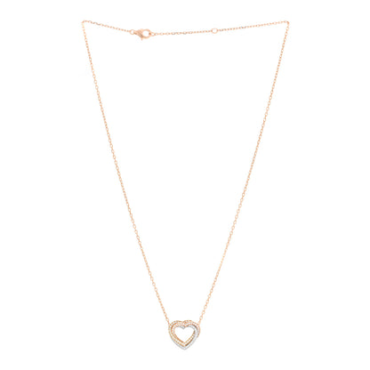 Cartier 18K Pink Yellow White Gold Diamond Trinity Heart Paved Pendant Necklace 2 of 5