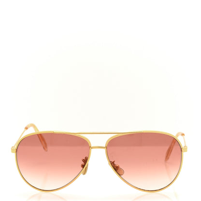 Celine Aviator Sunglasses CL 40062U Gold 2 of 8
