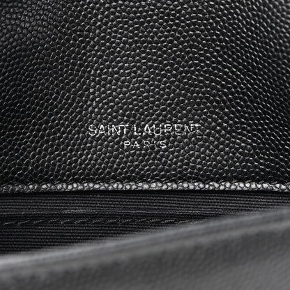 Saint Laurent Grain De Poudre Monogram Toy West Hollywood Fold-Over Bag Black 6 of 9