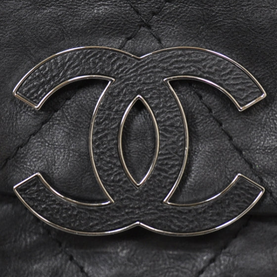 Chanel Calfskin CC Accordion Flap Bag Black 1 of 1