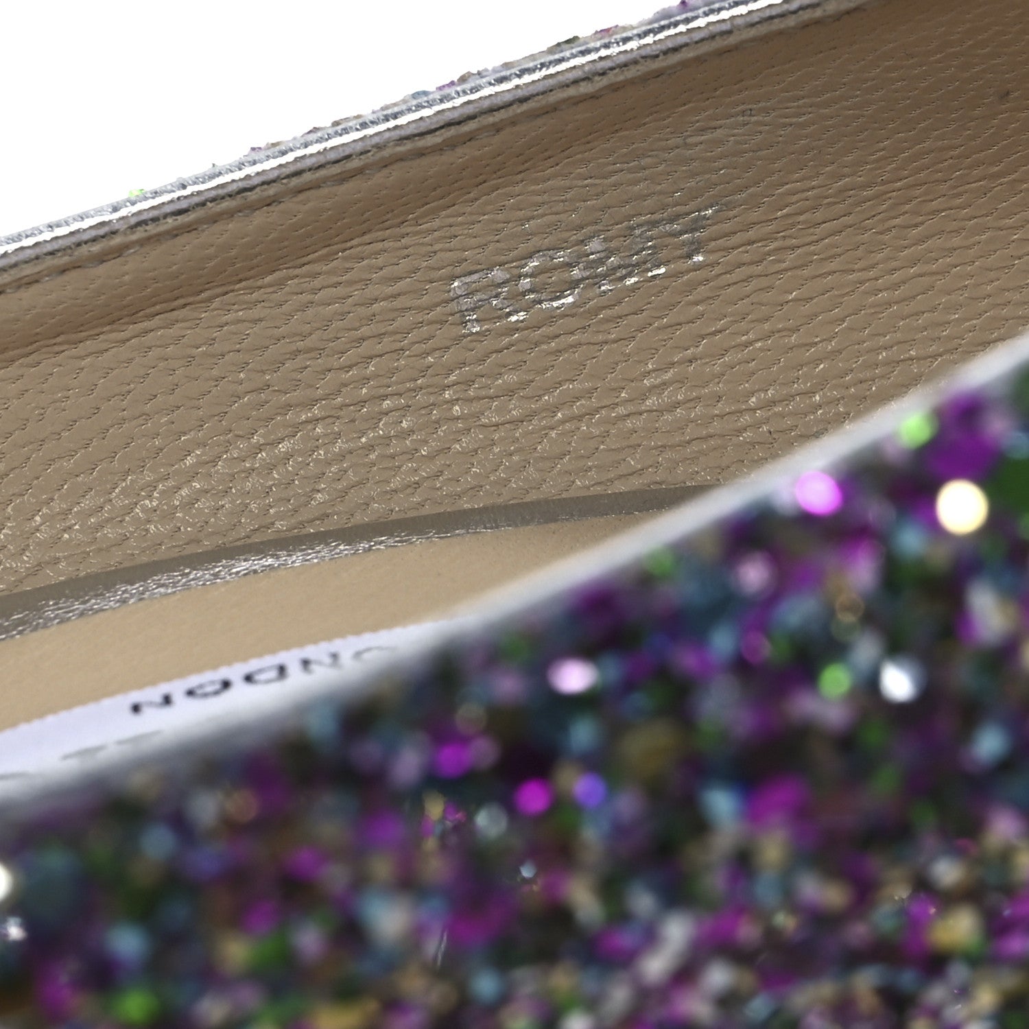 Jimmy Choo Coarse Glitter Fabric Romy 60 Pumps 37 Confetti 9 of 10