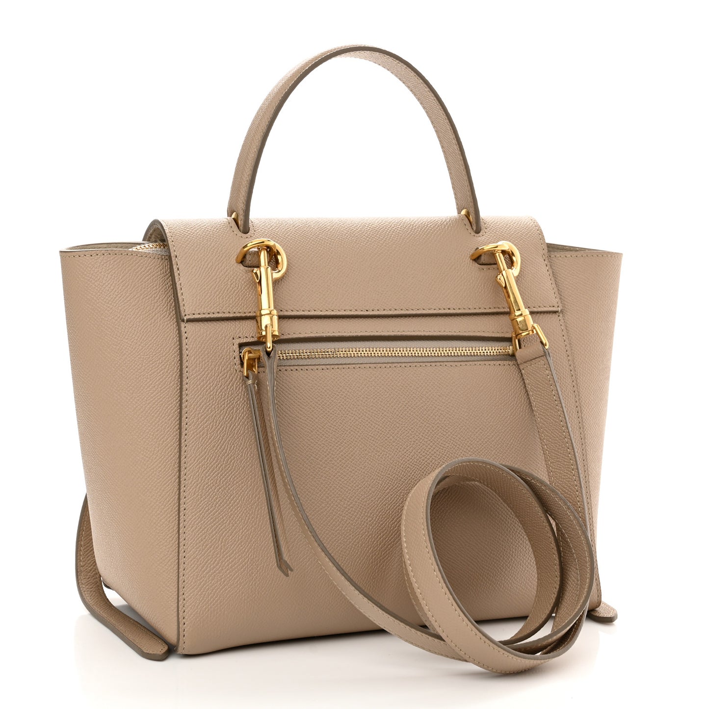 Grained Calfskin Micro Belt Bag Light Taupe