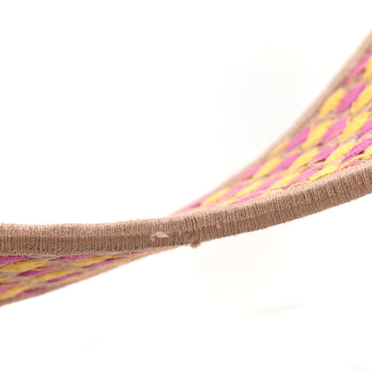 Fendi Canvas Vitello King Logo Embroidered Shaped Strap You Bouganville Mimosa Miele Sand 5 of 5
