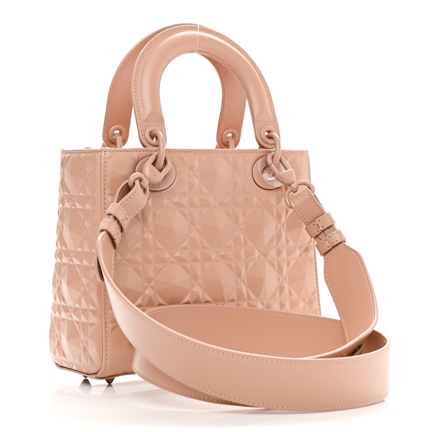 Calfskin Cannage Diamond Small My ABCDior Lady Dior Rose Des Vents