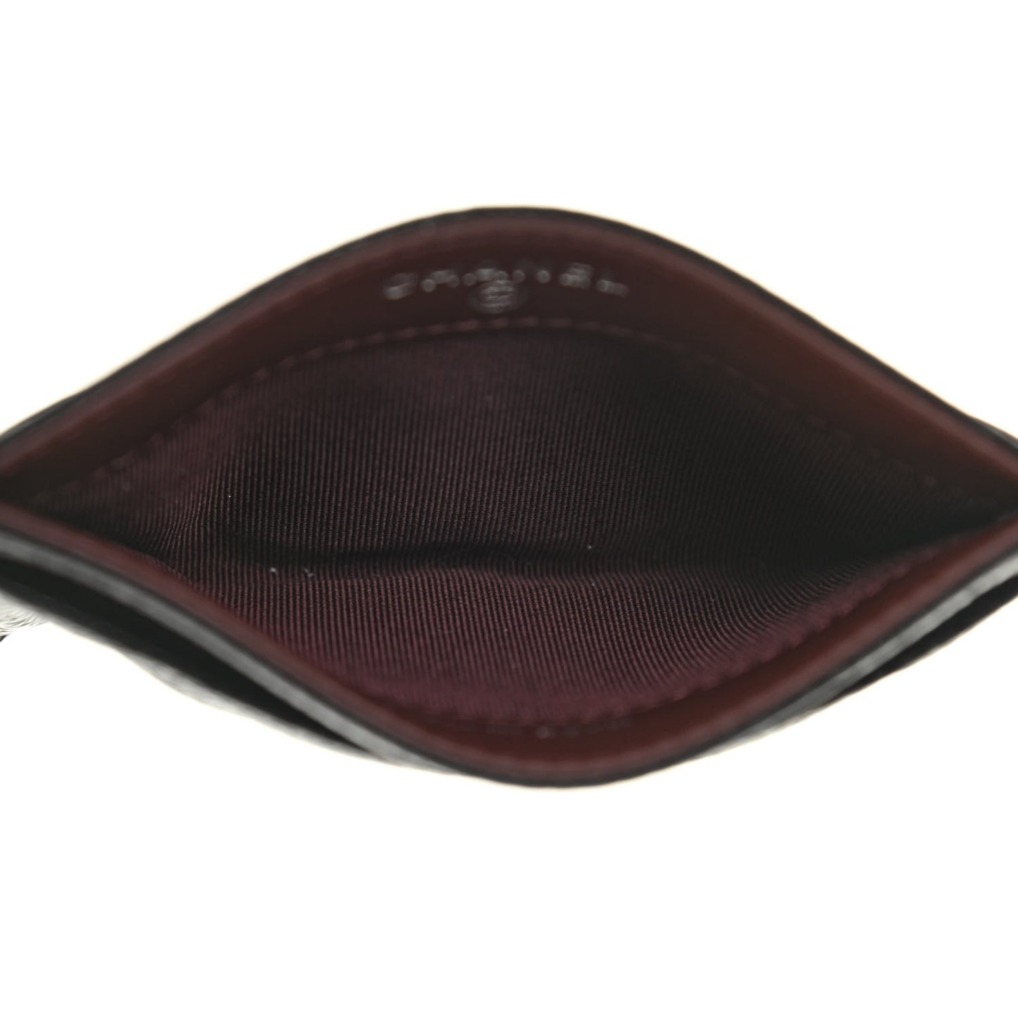 Caviar Quilted Card Holder Black