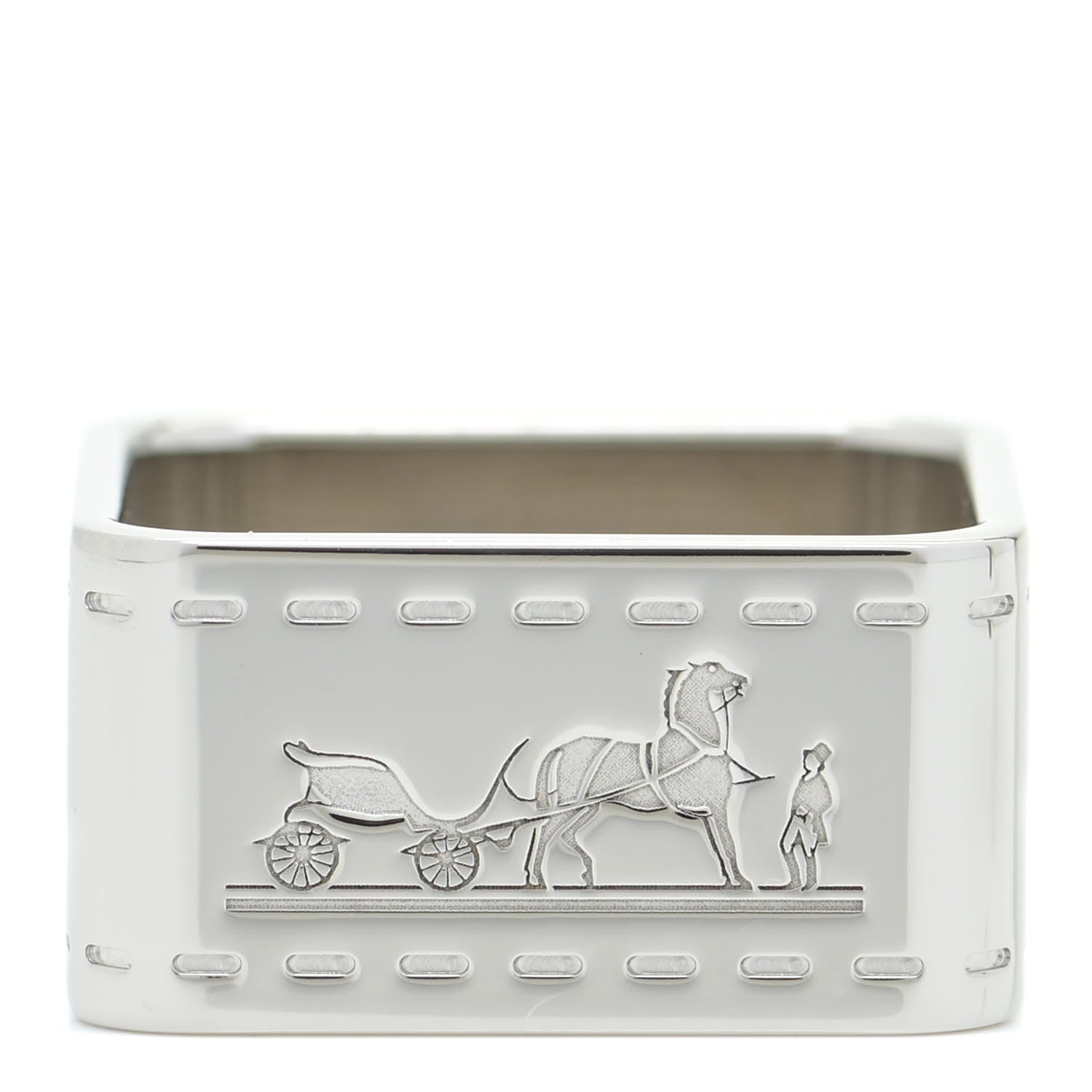 Hermes Palladium Bolduc Scarf Ring 1 of 10