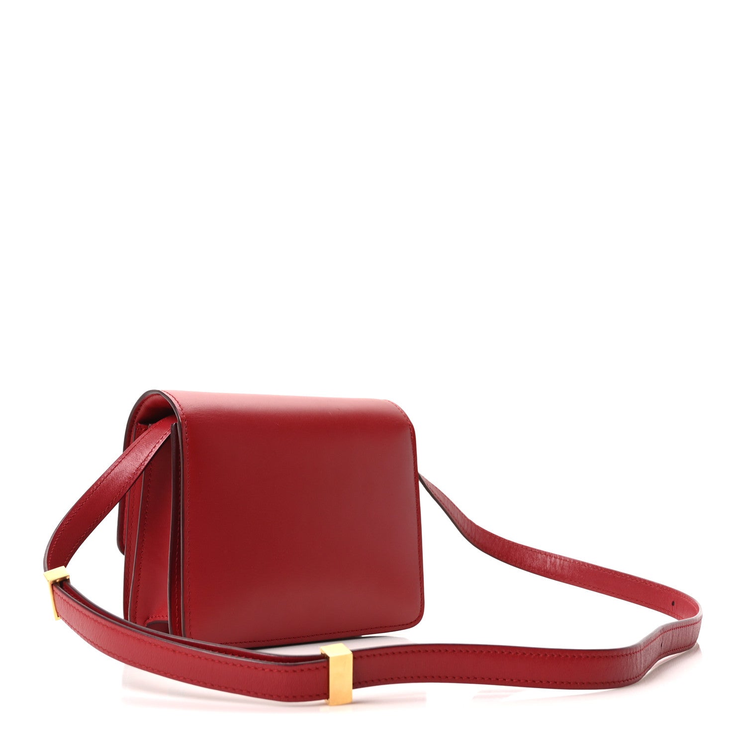 Celine Smooth Calfskin Small Classic Box Flap Bag Red 3 of 9