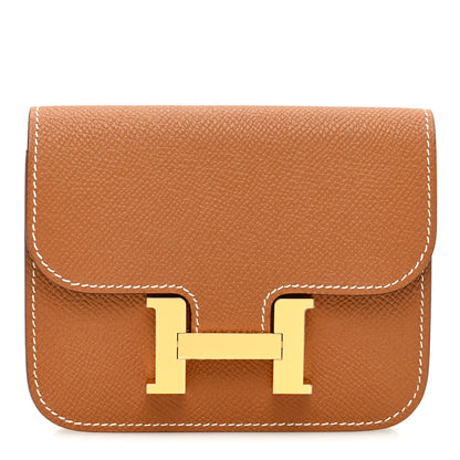 Hermes Epsom Constance Slim Wallet Gold 1 of 8