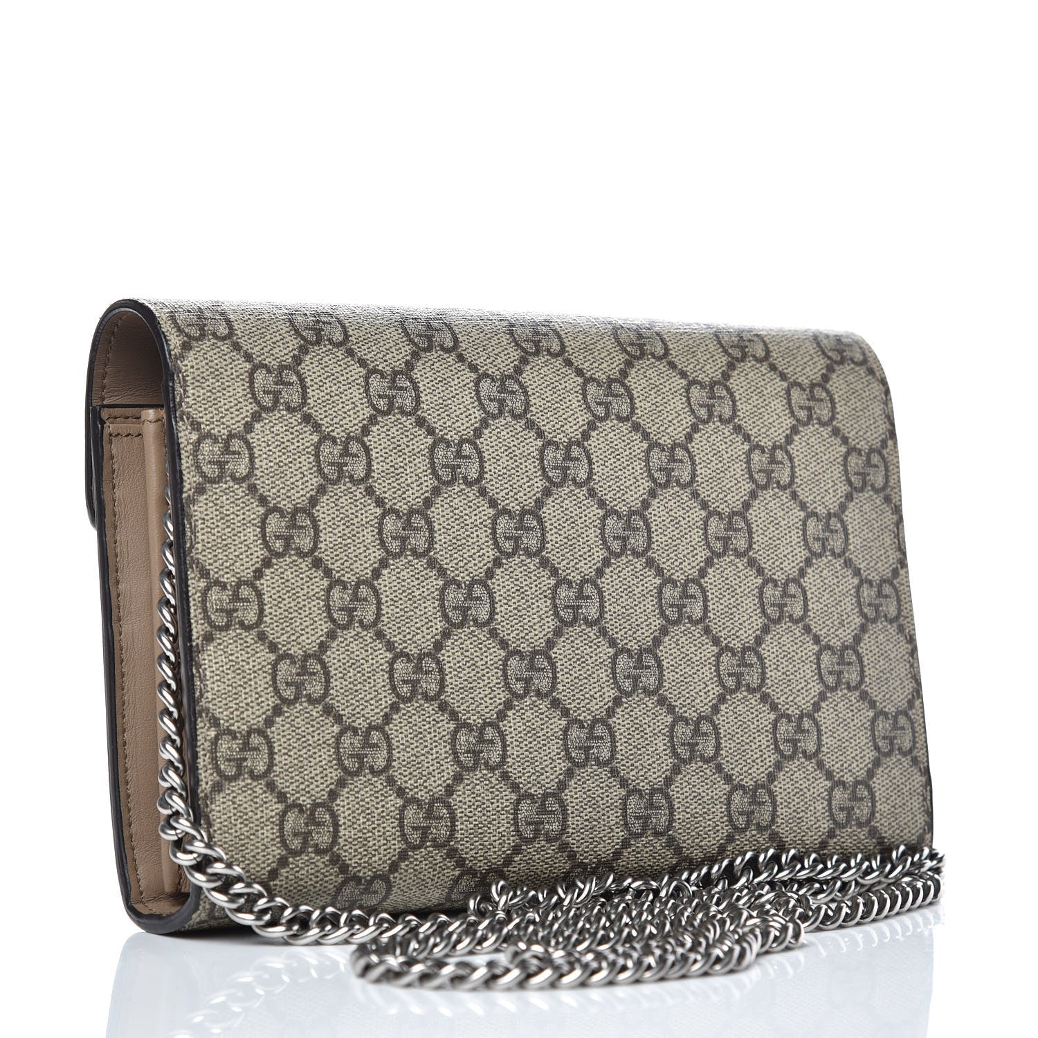 Gucci GG Supreme Monogram Mini Dionysus Chain Wallet Beige Taupe 3 of 11