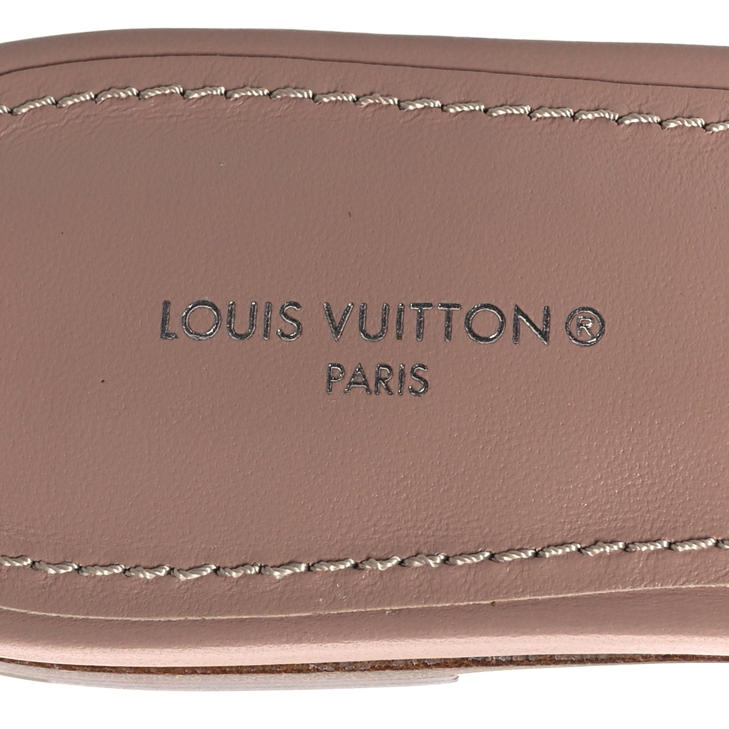 Lambskin Embossed Monogram Revival Flat Mules 38 Beige