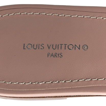 Louis Vuitton Lambskin Embossed Monogram Revival Flat Mules 38 Beige 9 of 10