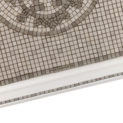 Hermes Porcelain Mosaique Au 24 Sushi Plate Platine 4 of 6