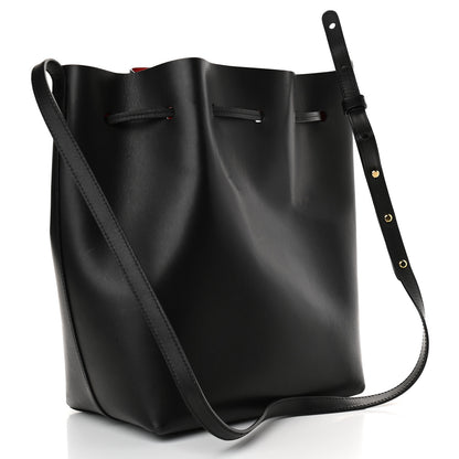 Mansur Gavriel Vegetable Tanned Calfskin Bucket Bag Black Flamma 4 of 13