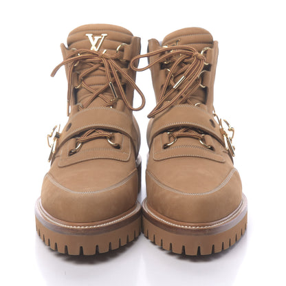 Louis Vuitton Suede Calfskin Monogram Mens Creeper Ankle Boots 8.5 Beige 2 of 8