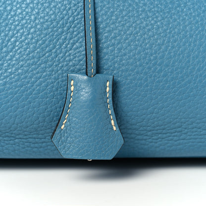 Hermes Taurillon Clemence Birkin 35 Blue Jean 33 of 47