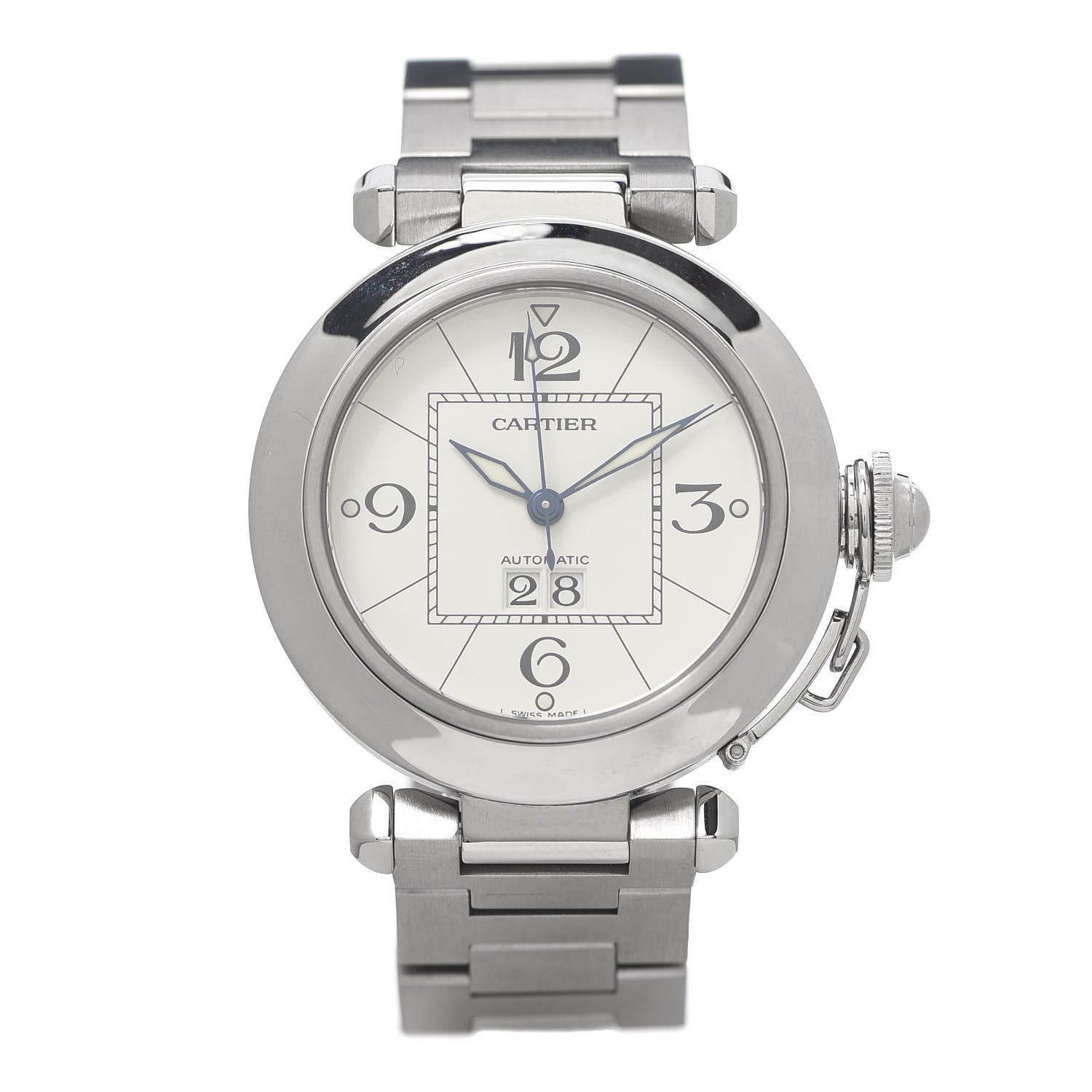 Cartier Stainless Steel 35mm Pasha C Big Date Automatic Watch 1 of 6