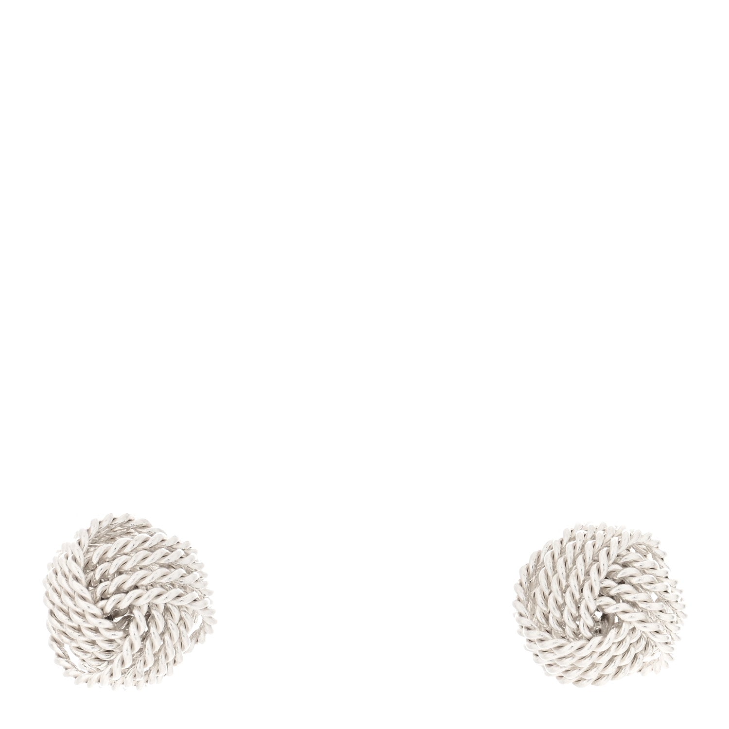 Tiffany Sterling Silver Twist Knot Earrings 1 of 4